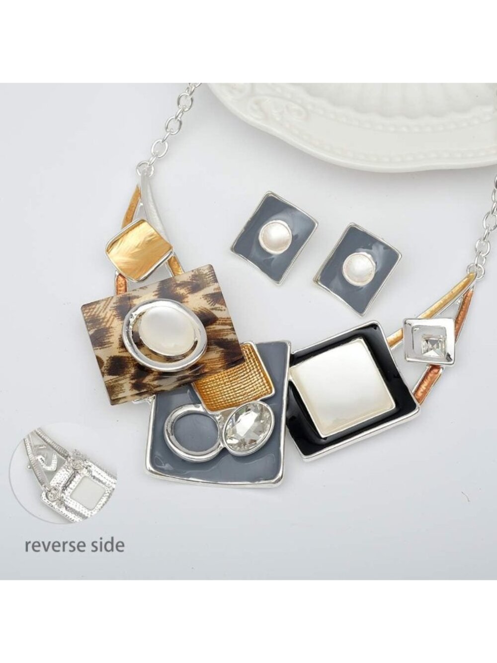 Bohemian Statement Necklace & Earrings Jewelry Set - Perfect Women's Gift - Picture 6 of 7